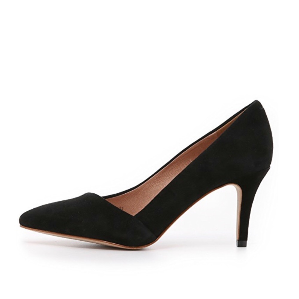 (Sold) Madewell Mira Black Suede Heels 6.5 - Picture 3 of 8